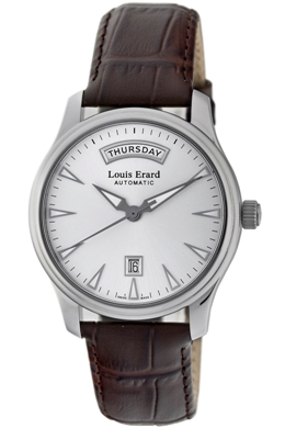 Louis Erard Mens 67258AA01.BDC21 Heritage Silver Dial Watch